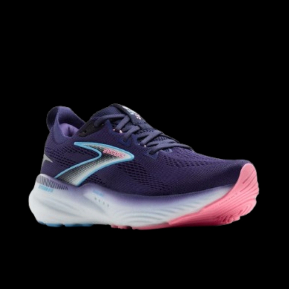 Brooks Glycerin GTS 22 Running Womens Size 9 2E Extra Wide Blue Pink White